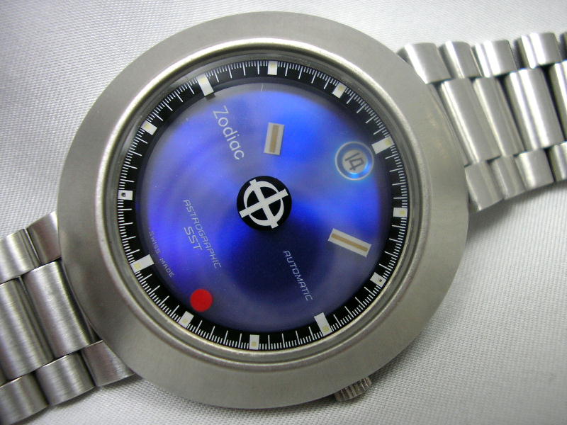 HOTジャンク ZODIAC ゾディアック Z02213 青文字盤 クォーツ クロノグラフ 腕時計 ※クロノ不良 ゾディアック