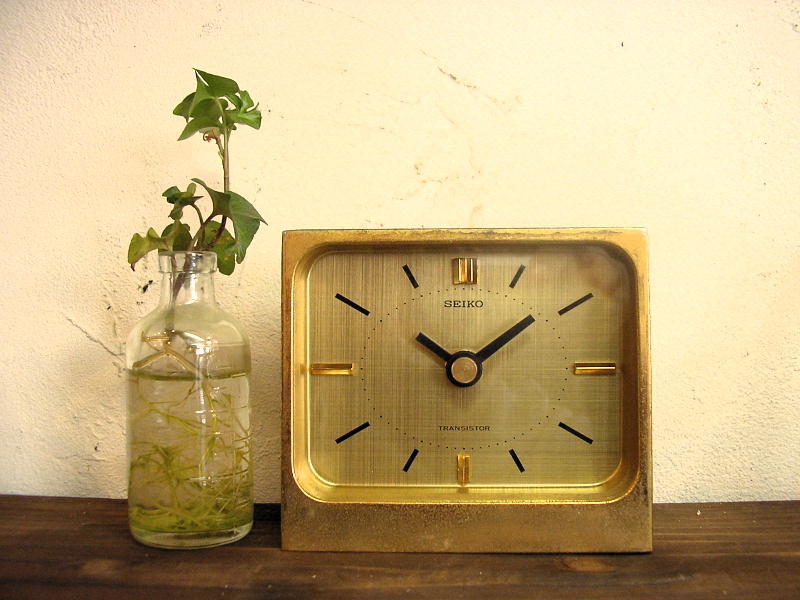 昭和４０年代頃のセイコー・トランジスター・置時計・文字盤時計・角型