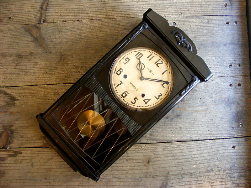 昭和初期頃の古時計の精工舎・振り子時計・NO.1762（電池式・クォーツ改造）が仕上がりました。 -  アンティーク・クロック