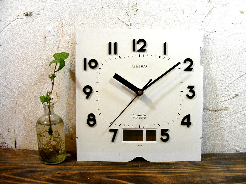 昭和中期頃のアンティーククロックのセイコー・ソノーラ・アンティーク・振り子時計・文字盤・掛け時計（電池式・スイープ・クォーツ）が仕上がりました。 -  アンティーク・クロック