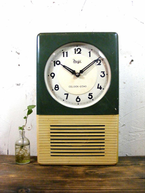 昭和30年代のアンティーク柱時計の明治時計・セロック・エコー ...