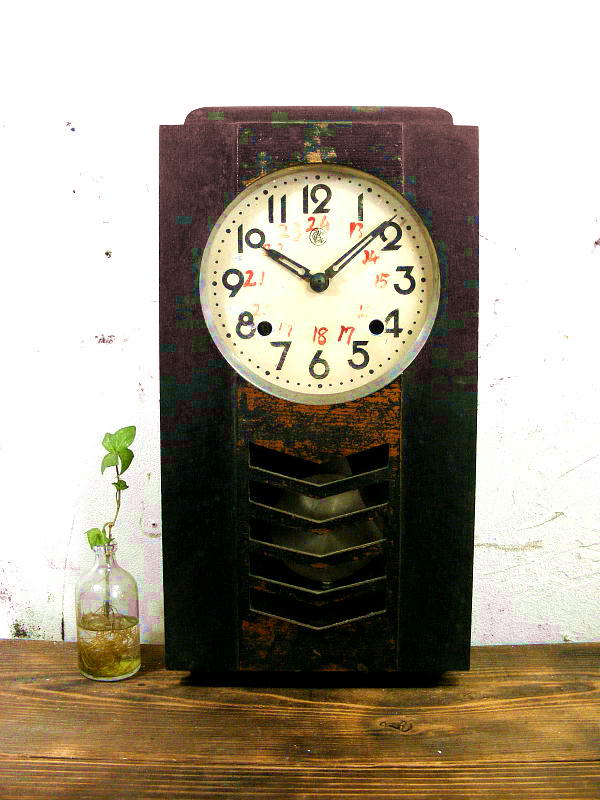 8,640円愛知時計名古屋時計　掛時計　柱時計　ゼンマイ時計　ボンボン時計　アンティーク骨董