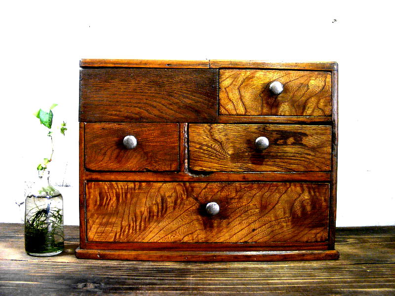 昭和30年代頃のアンティーク家具の古い・木製・裁縫箱が仕上がりました ...